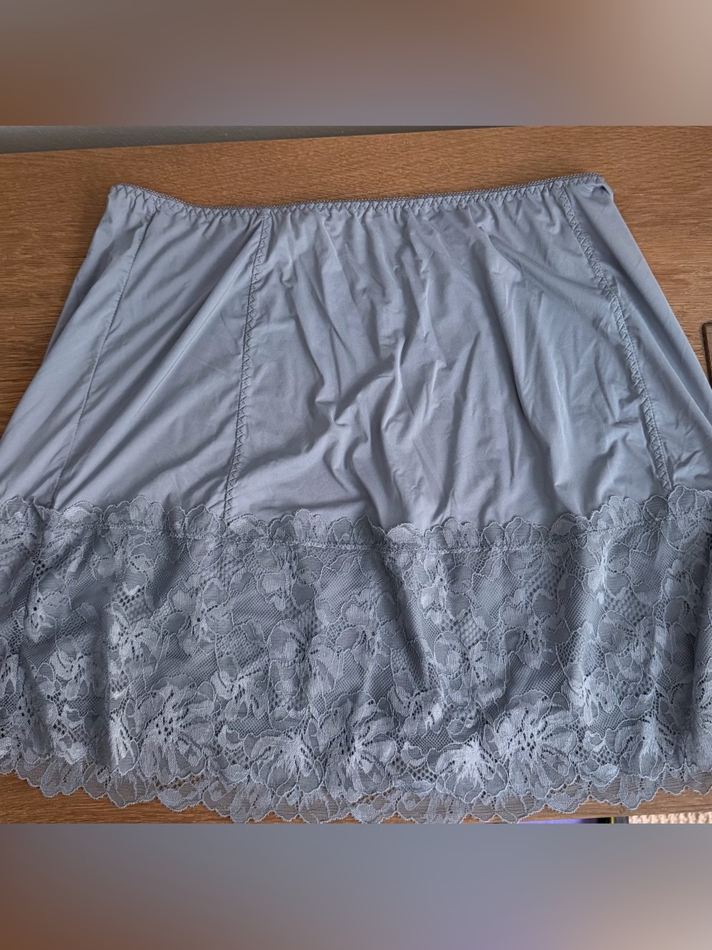 Free People mini slip skirt with lace